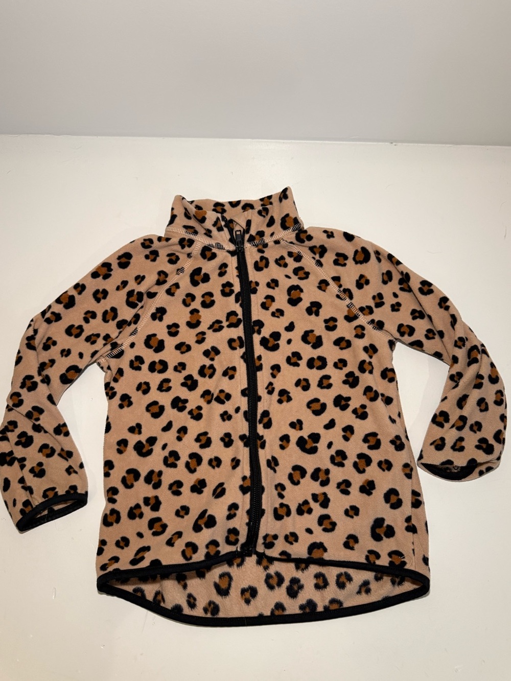 H&M Cheetah Print Full-Zip Fleece Jacket 3–4T